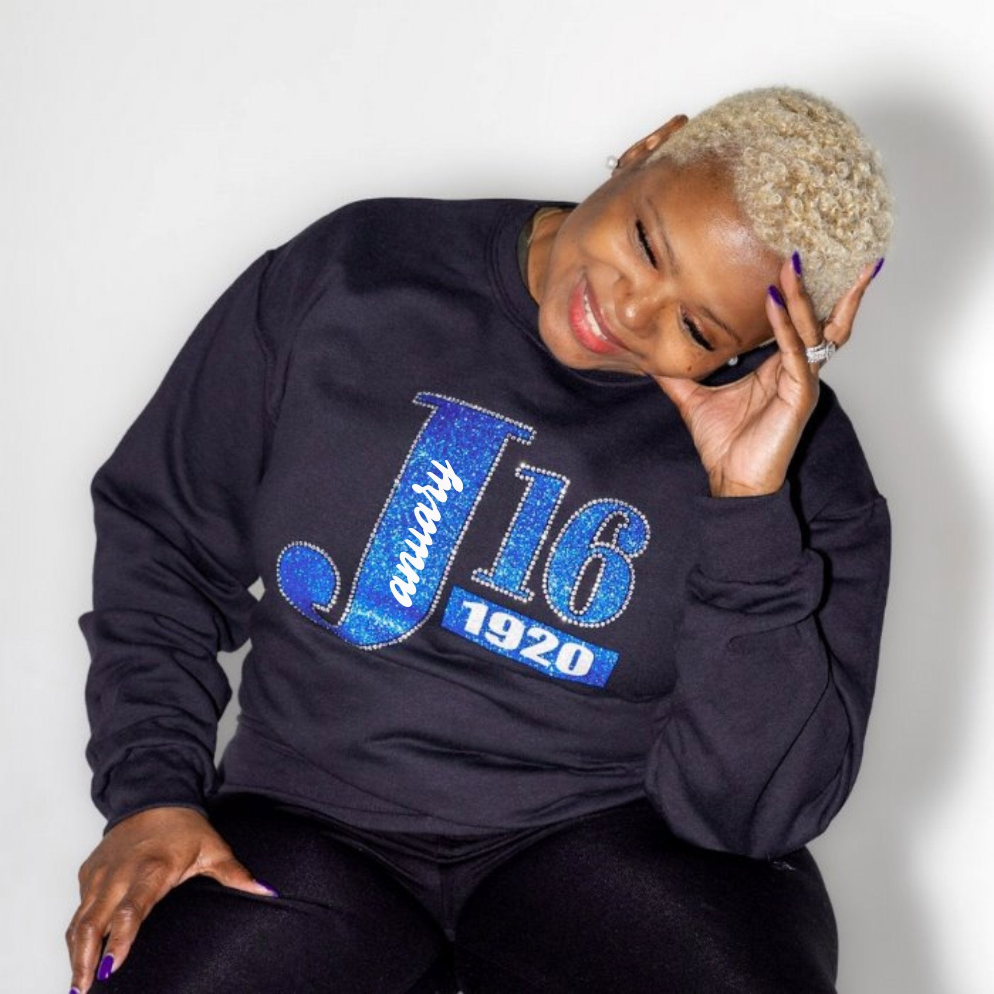 Zeta Phi Beta J16 1920 Bling and Rhinestone Sweatshirt / Tshirt WintersIndustries by Fully Promoted Mesquite