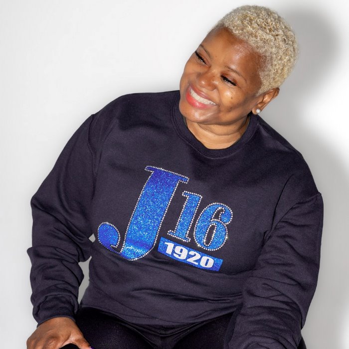 Zeta Phi Beta J16 1920 Bling and Rhinestone Sweatshirt / Tshirt