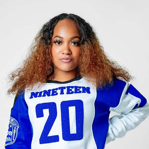 Zeta Phi Beta "J16" Nineteen 20 Chenille and Embroidered Sweatshirt