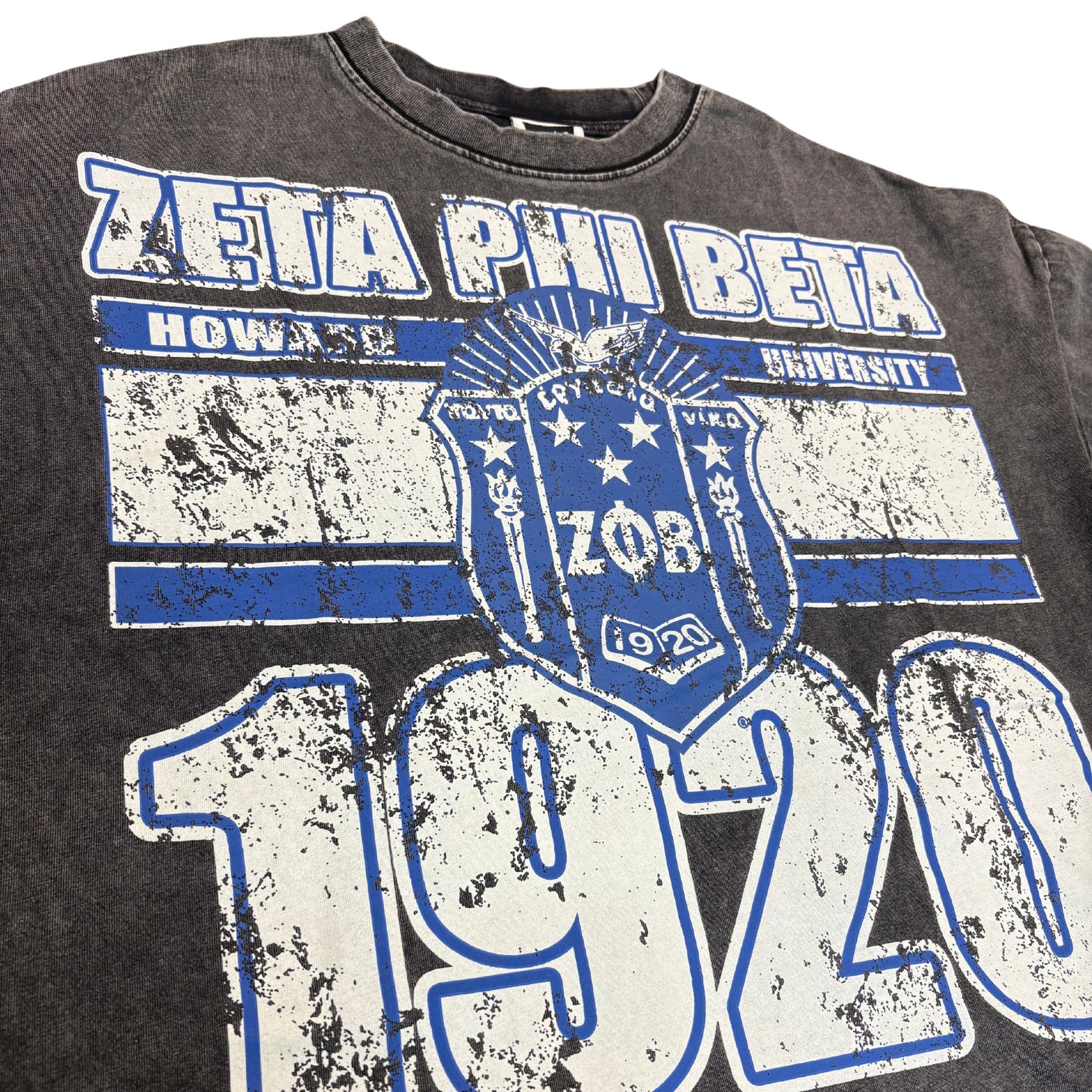 Zeta Phi Beta Oversized Acid Wash Box Tee Winters Industries