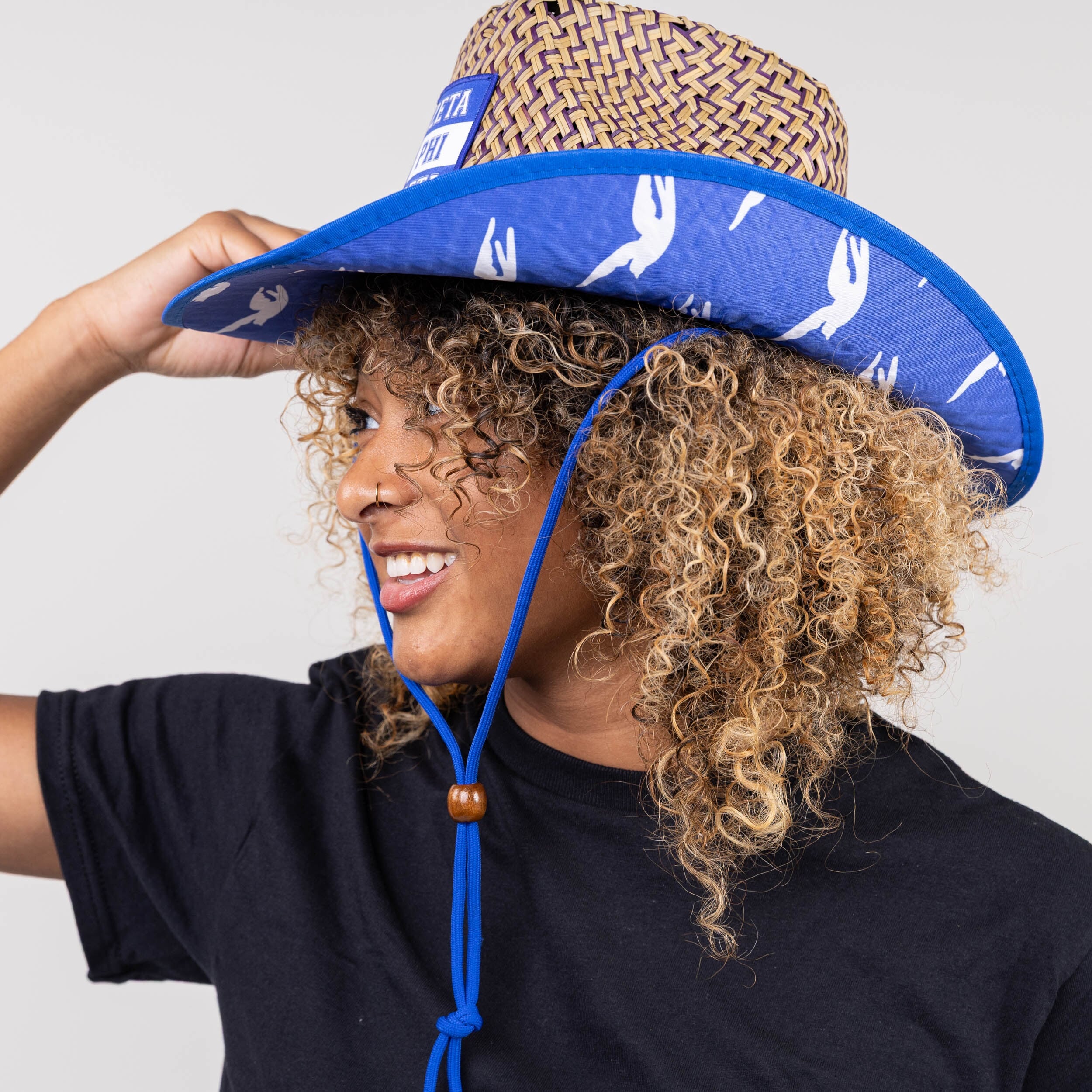 Zeta Phi Beta Straw Cowboy Hat with Strap Winters Industries