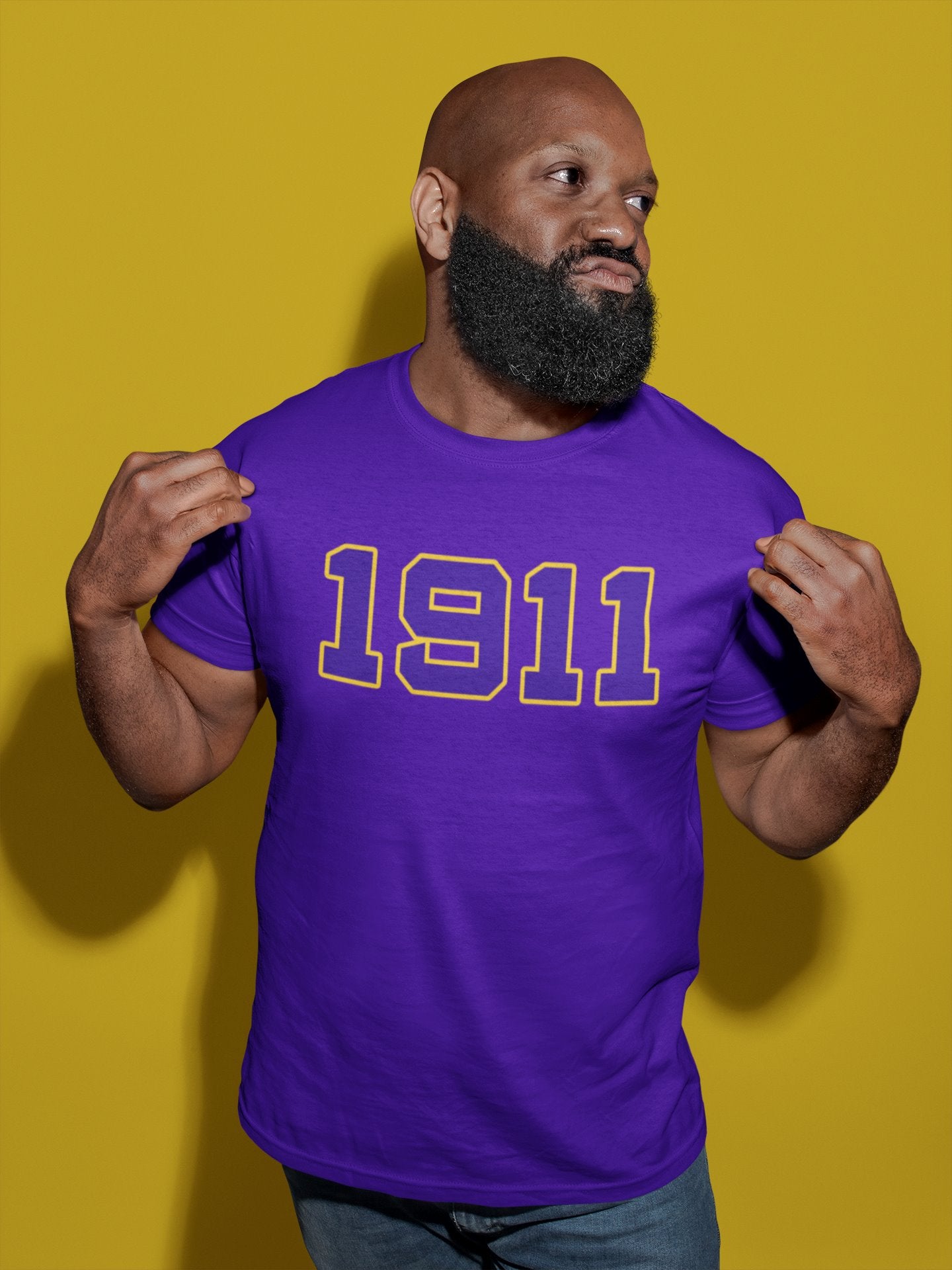 1911 Omega Psi Phi Distressed Letter Tee/Sweatshirt