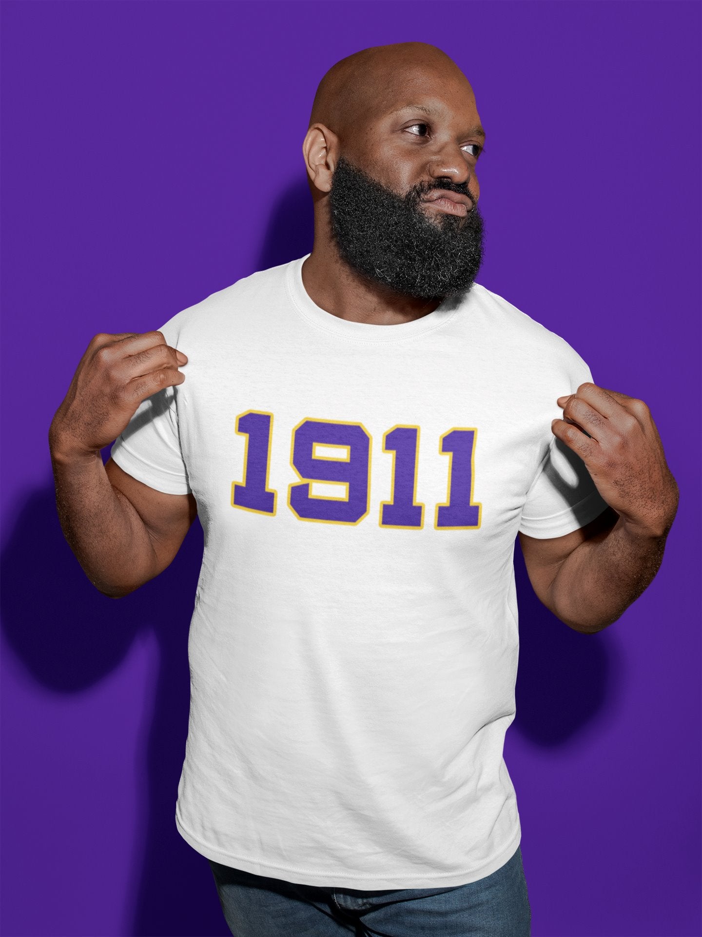 1911 Omega Psi Phi Distressed Letter Tee/Sweatshirt