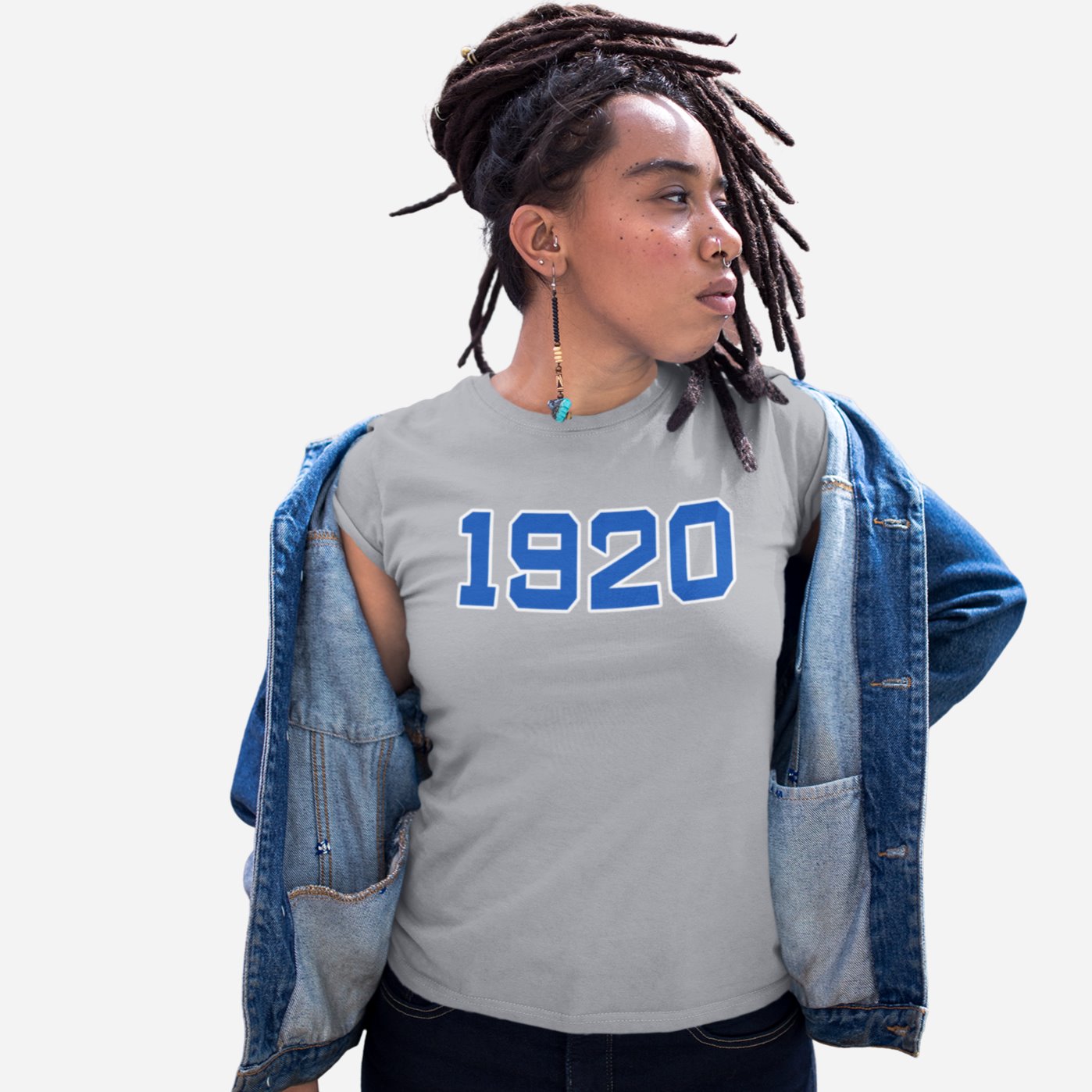 1920 Zeta Phi Beta Distressed Letter Tee/Sweatshirt