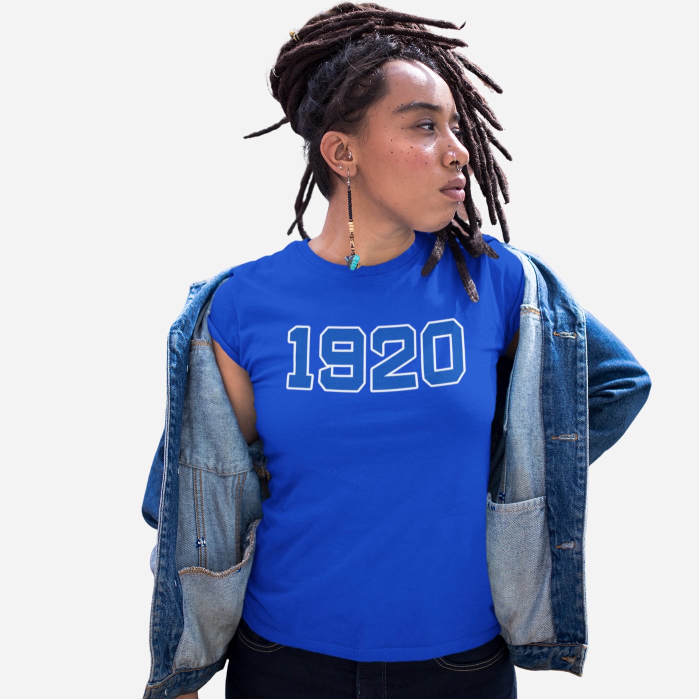 1920 Zeta Phi Beta Distressed Letter Tee/Sweatshirt