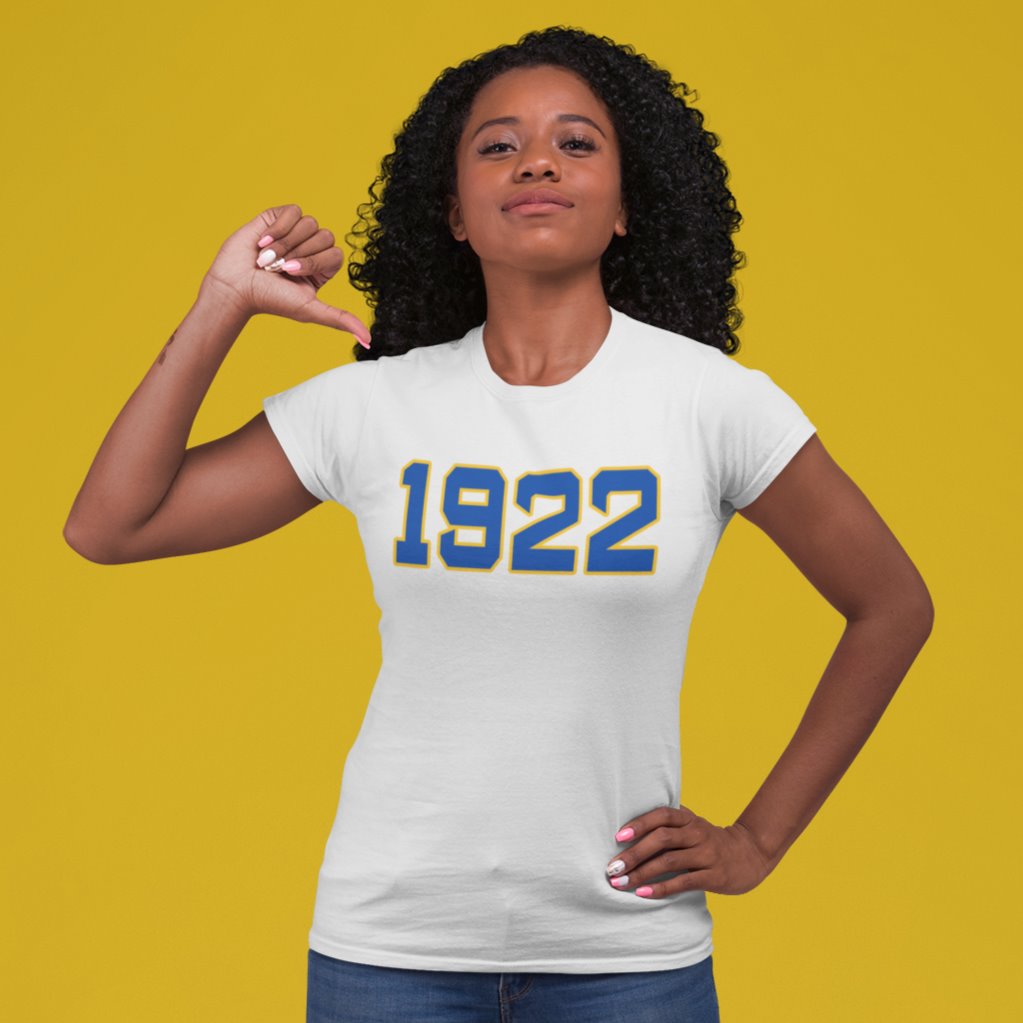 1922 Sigma Gamma Rho Distressed Letter Tee/Sweatshirt