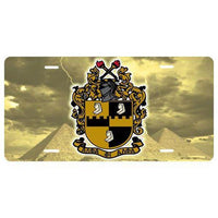 Alpha Phi Alpha Car Tag with Pyramids