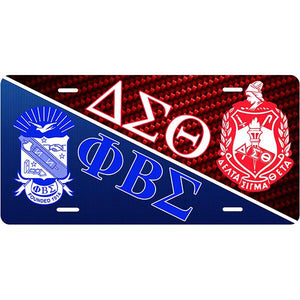 Delta and Sigma Combo Car Tag