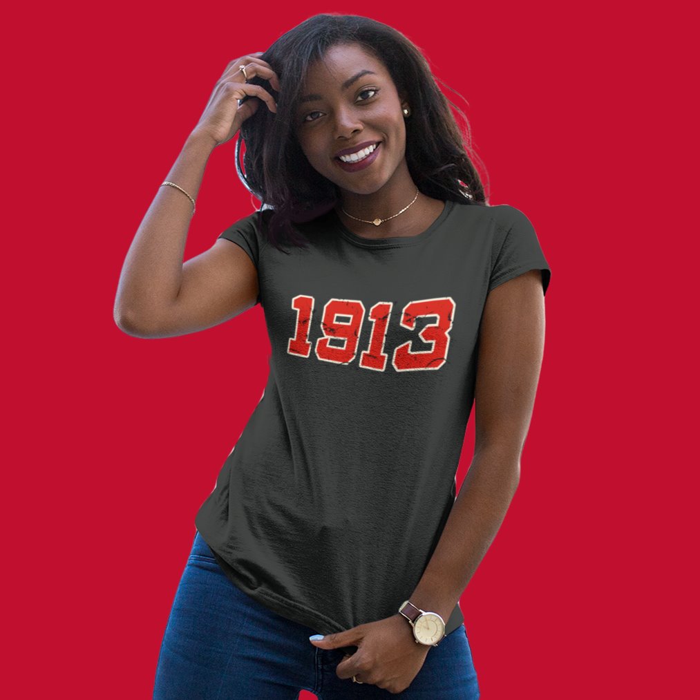 1913 Delta Sigma Theta Distressed Letter Tee/Sweatshirt