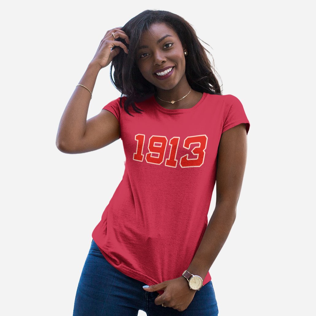 1913 Delta Sigma Theta Distressed Letter Tee/Sweatshirt