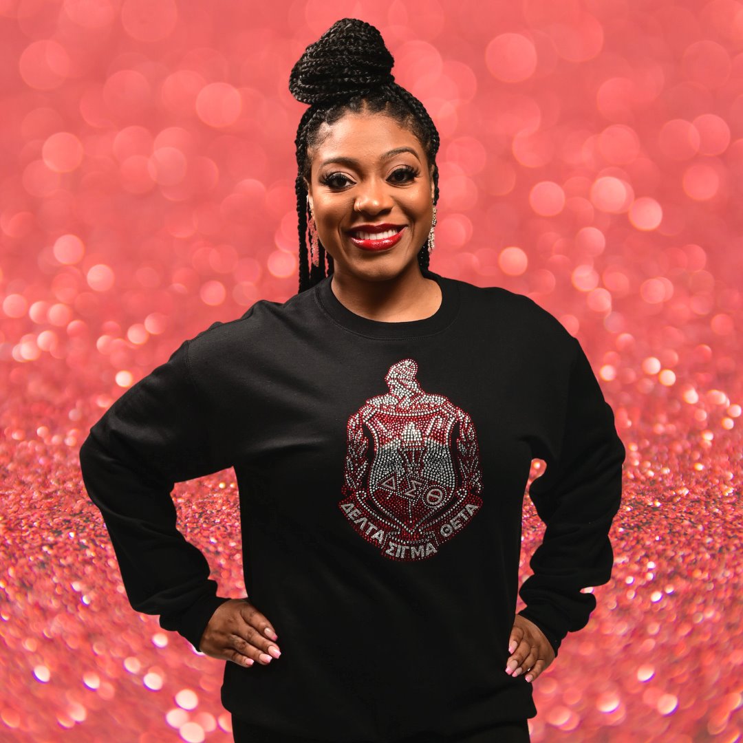 Delta Sigma Theta Bling Crest Sweatshirt