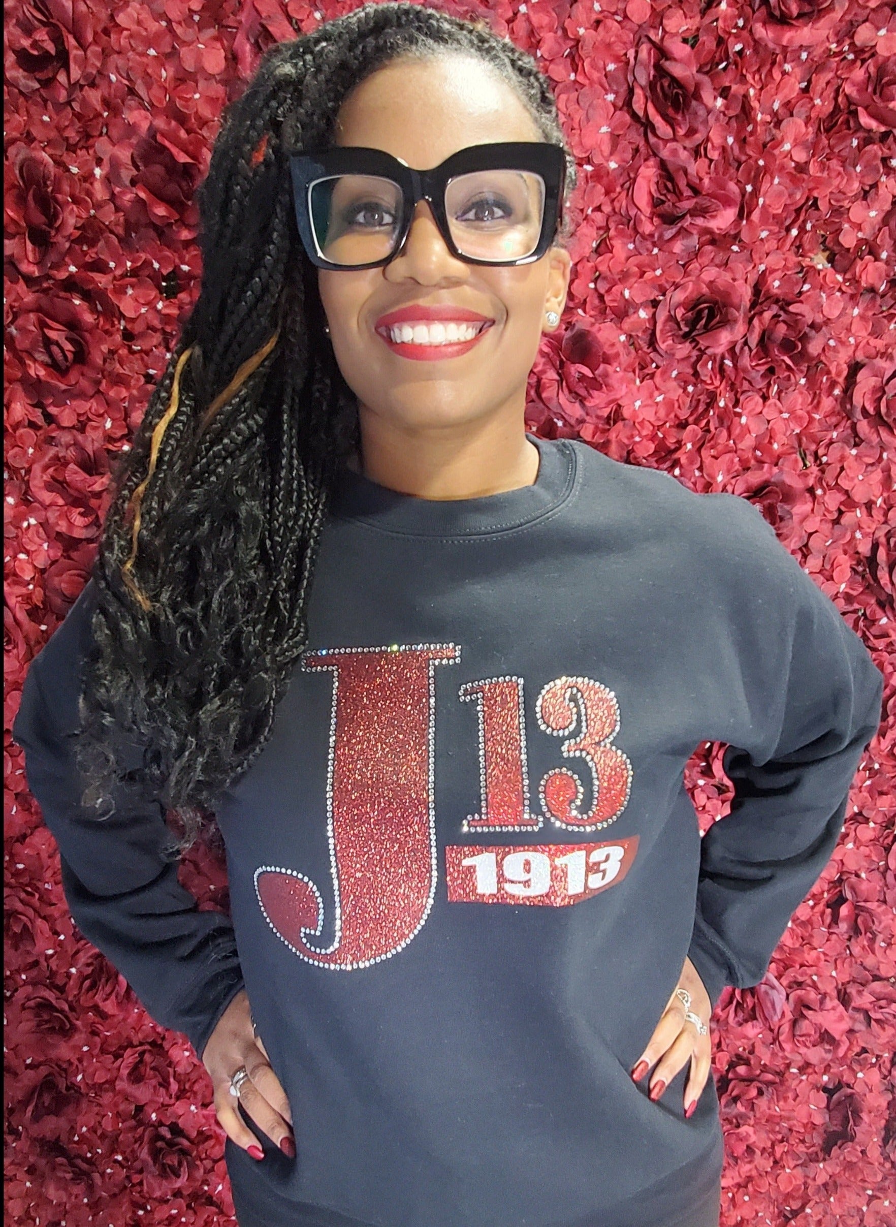 Delta Sigma Theta "J13" 1913 Bling and Rhinestone Sweatshirt / Tshirt