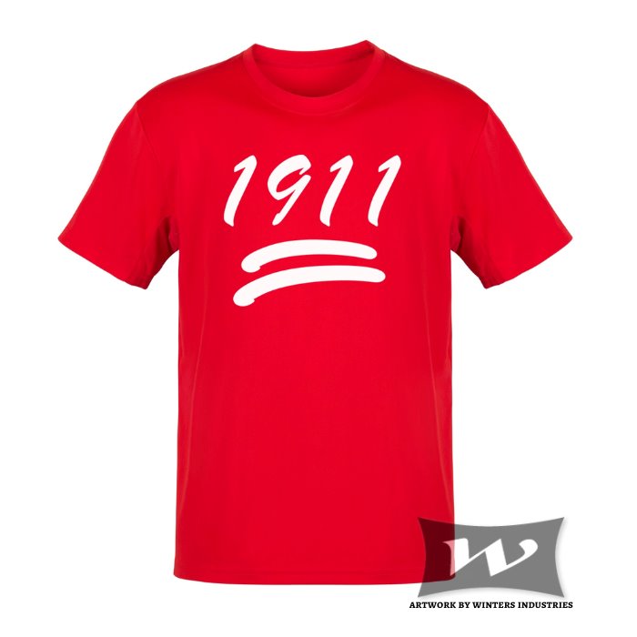Kappa Alpha Psi 1911 Crest Official Crew Neck T-Shirt - Cardinal Red, 3X-Large, 100% Cotton, Printed In USA