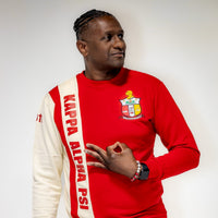 Kappa Alpha Psi Striped Sweater with Shield