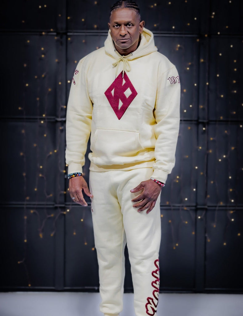 Kappa Alpha Psi Cream Embroidered/Chenille Tracksuit