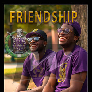 Omega Psi Phi 3D Hologram wall art