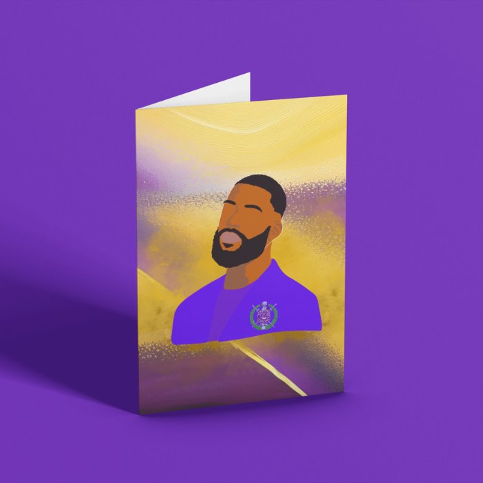 Omega Psi Phi Greeting Card (2 Pk.)