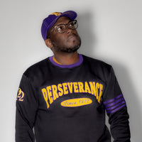 Omega Psi Phi "PERSEVERANCE" Chenille Sweater Black