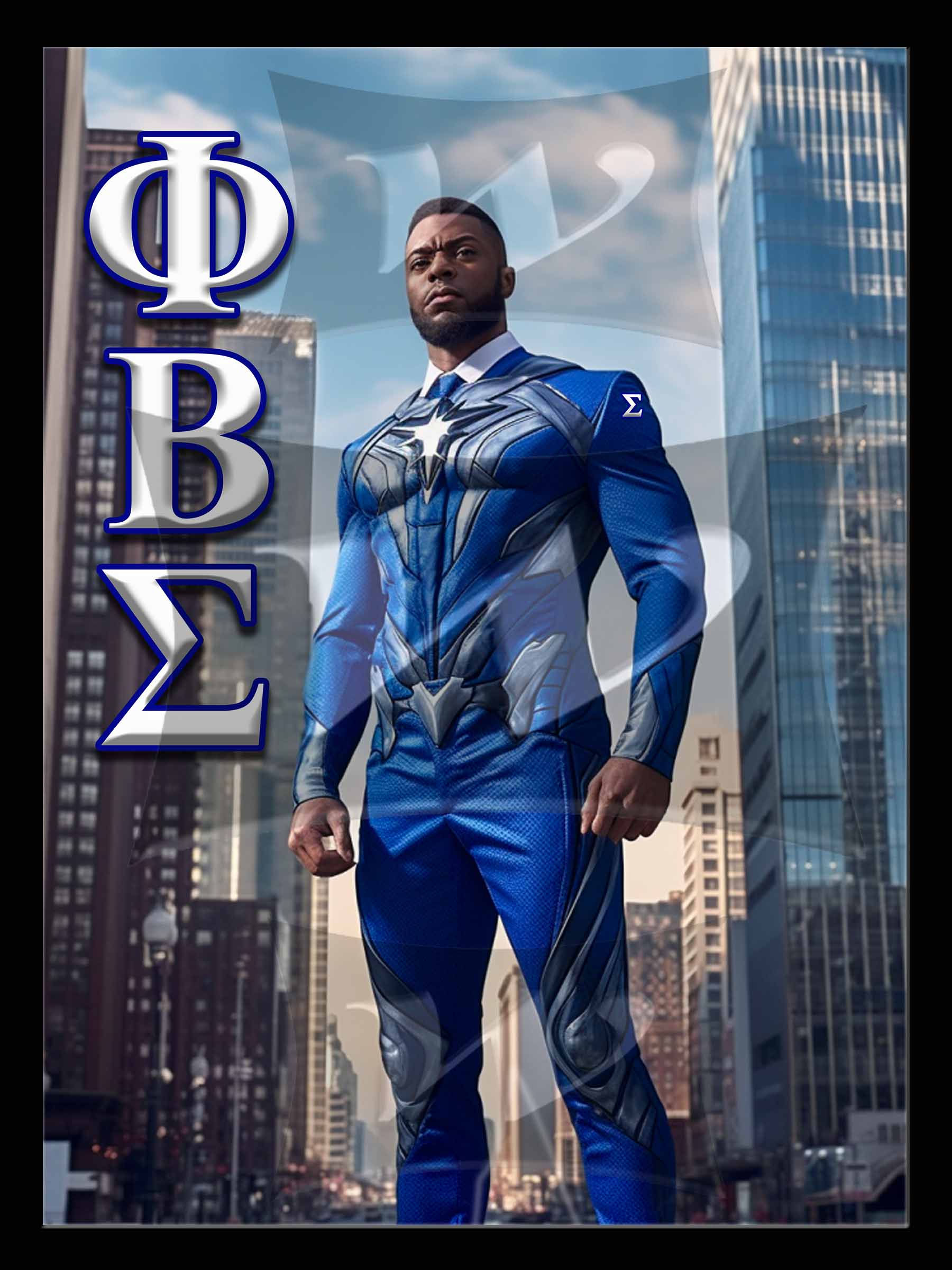 Phi Beta Sigma 3D Hologram wall art