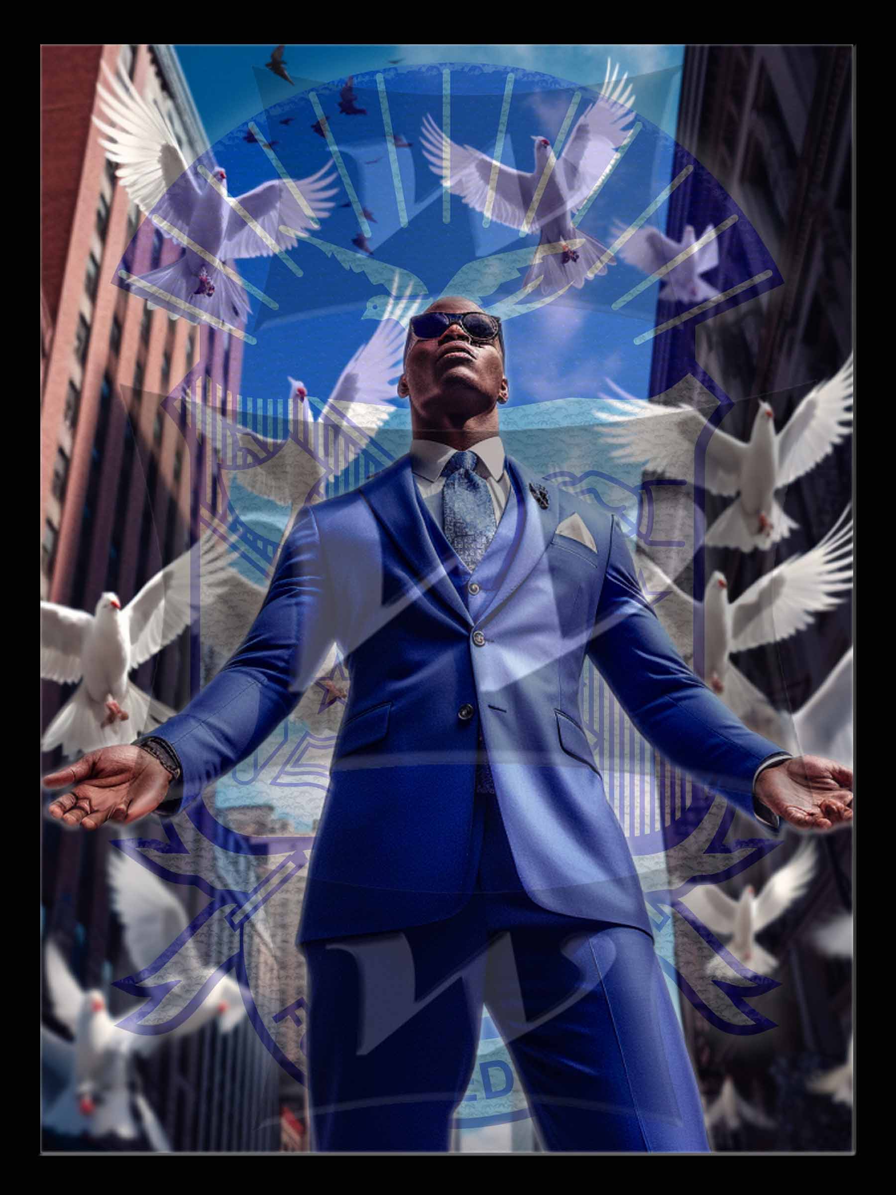 Phi Beta Sigma 3D Hologram wall art
