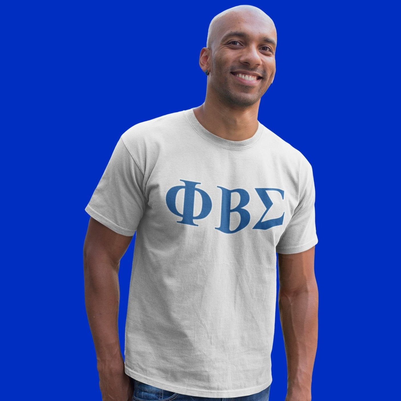 Phi Beta Sigma Distressed Letter Tee/Sweatshirt