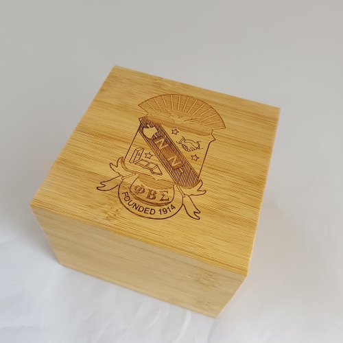 Phi Beta Sigma Fraternity Wooden Watch with Engraved Gift Box