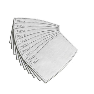 Replacement 2.5 Carbon face mask filter (10 Pack)