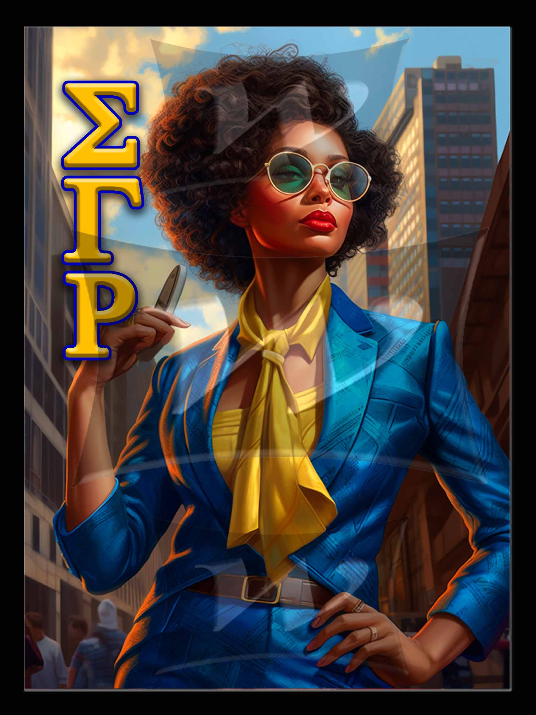 Sigma Gamma Rho Hologram wall art