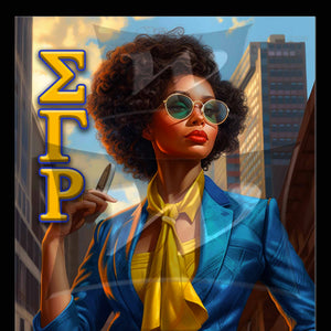 Sigma Gamma Rho Hologram wall art