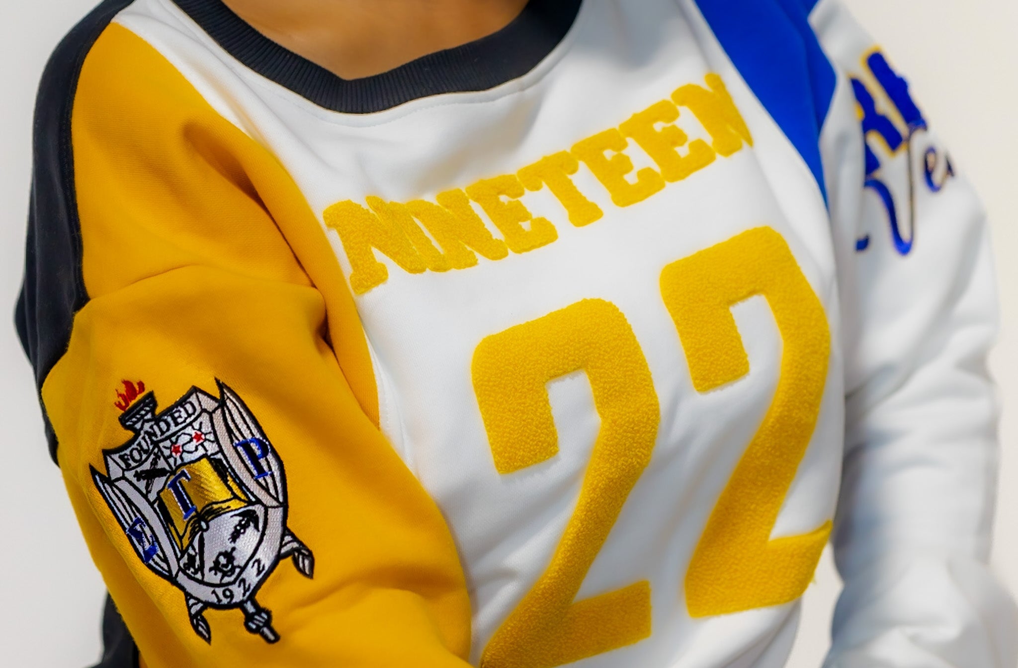 Sigma Gamma Rho Rhovember Nineteen 22 Chenille and Embroidered Sweatshirt