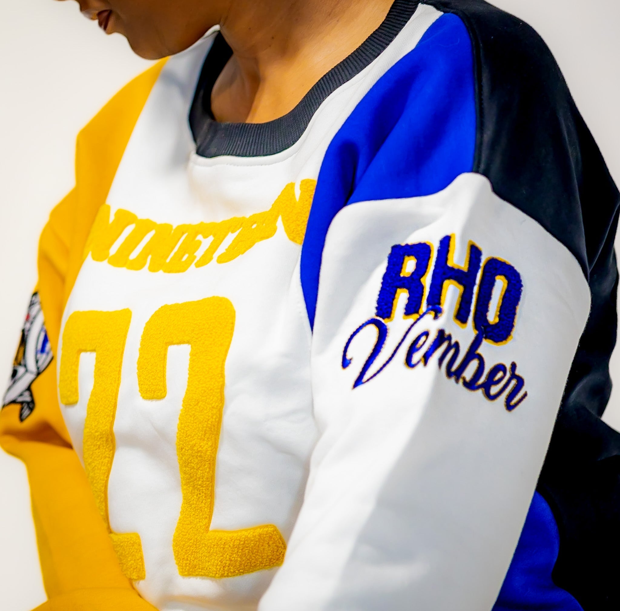 Sigma Gamma Rho Rhovember Nineteen 22 Chenille and Embroidered Sweatshirt