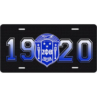 Zeta Phi Beta 1920 Car Tag