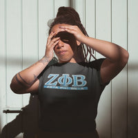 Zeta Phi Beta Bling Letters Tee