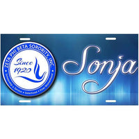 Zeta Phi Beta Customizable Car Tag