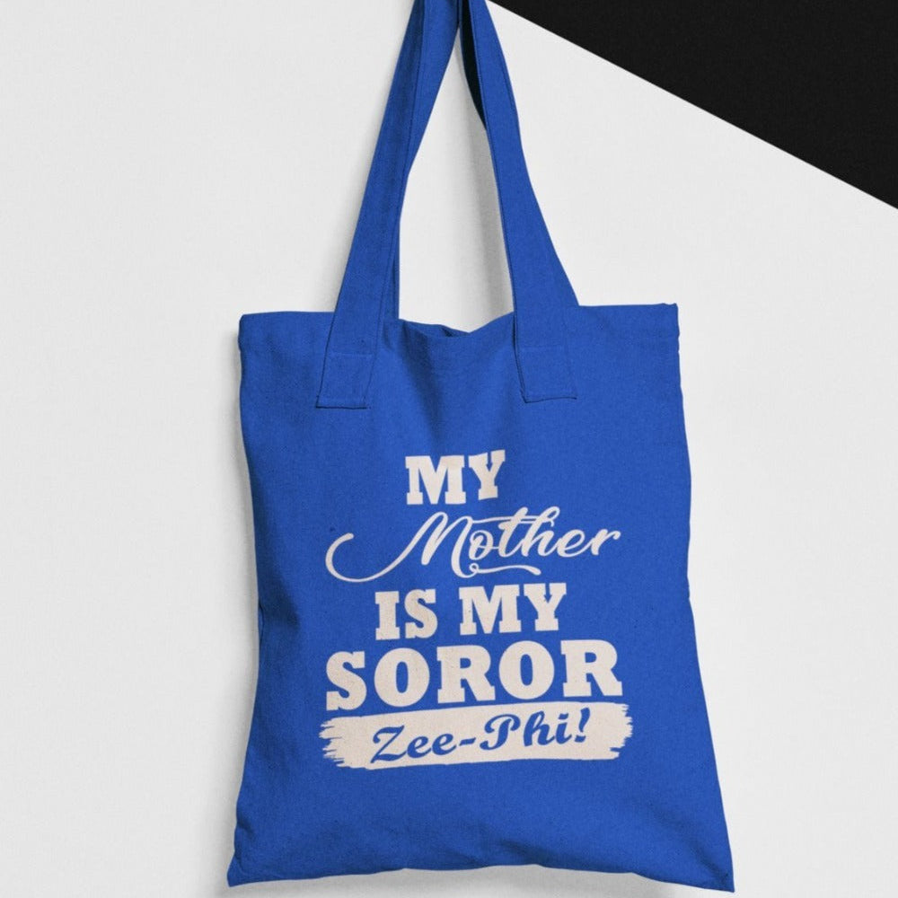 Zeta Phi Beta Family Soror Canvas Tote Bag
