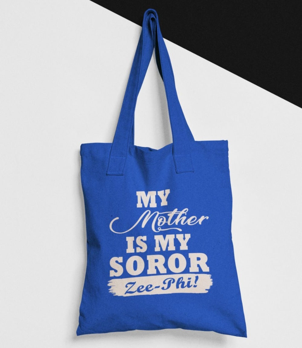 Zeta Phi Beta Family Soror Canvas Tote Bag