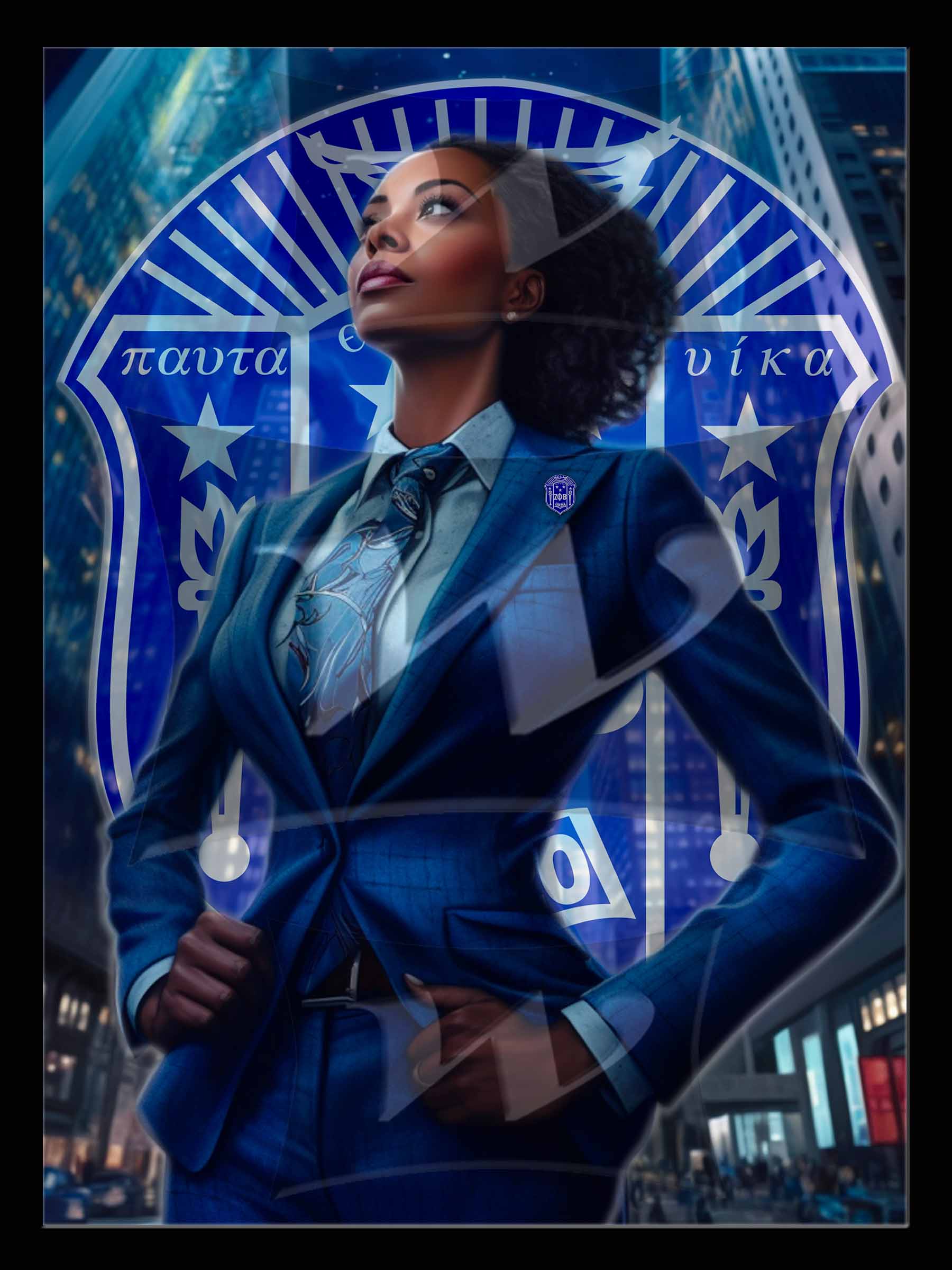 Zeta Phi Beta Hologram wall art
