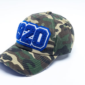 1920 Zeta Phi Beta Distressed Camo Chenille Cap