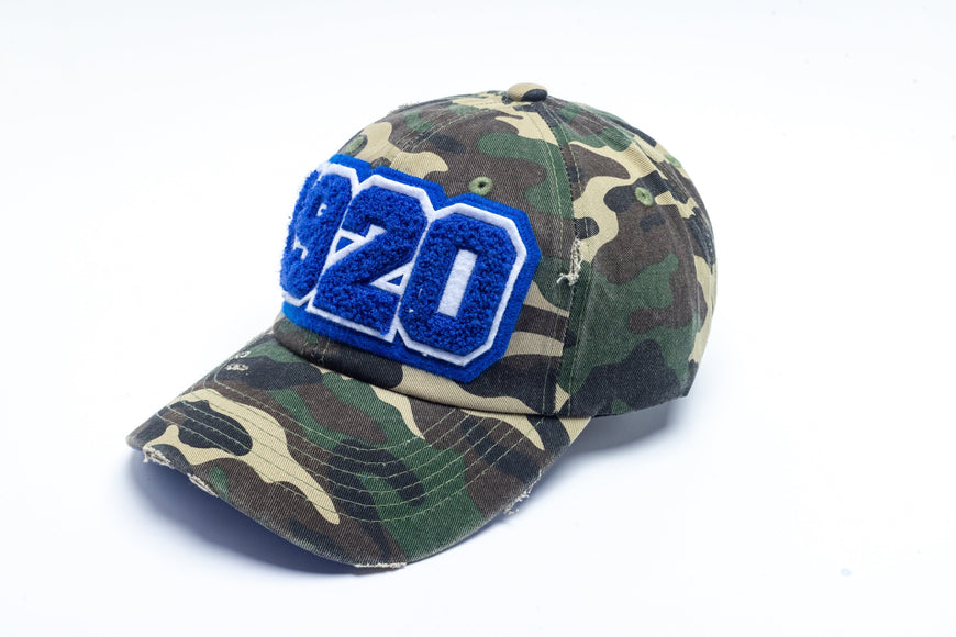 1920 Zeta Phi Beta Distressed Camo Chenille Cap