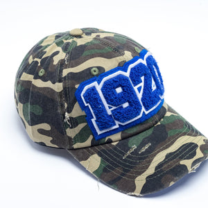 1920 Zeta Phi Beta Distressed Camo Chenille Cap