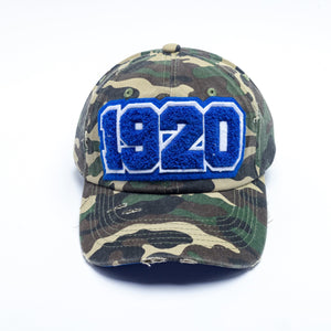 1920 Zeta Phi Beta Distressed Camo Chenille Cap