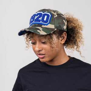 1920 Zeta Phi Beta Distressed Camo Chenille Cap Winters Industries 