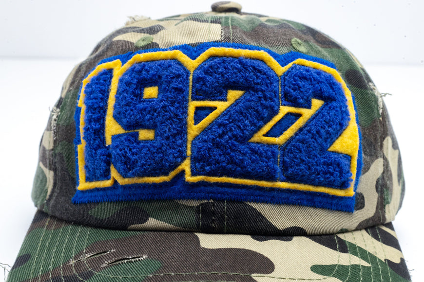 1922 Sigma Gamma Rho Distressed Camo Chenille Cap