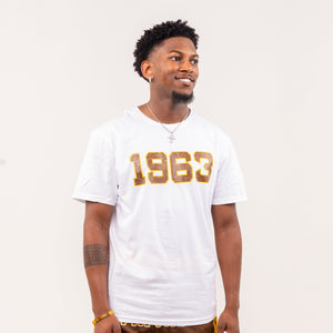 1963 Iota Phi Theta Distressed Letter Tee/Sweatshirt Winters Industries S White T-shirt