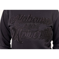 Alabama A&M University HBCU Black on Black 3D Embroidery Crewneck Sweater