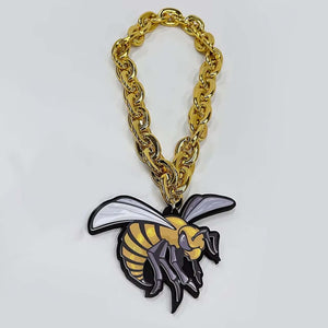 Alabama State University HBCU Big Chain Necklace with 3D Foam Pendant