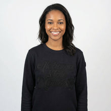 Alabama State University HBCU Black on Black 3D Embroidery Crewneck Sweater