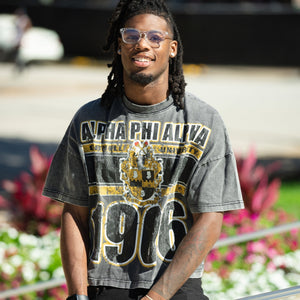 Alpha Phi Alpha Acid Wash Box Tee Winters Industries 