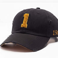 Alpha Phi Alpha Black Chenille Cap with Line Number Winters Industries by Fully Promoted Mesquite 