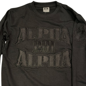 Alpha Phi Alpha Black on Black Crewneck Sweater